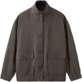 Mango Oversize Jacket With Pockets - Brown - L