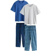 Next Pitkä pyjama laivastonsininen / vaaleansininen / tummansininen / vaaleanharmaa