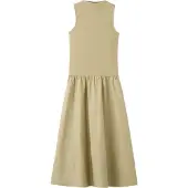 Mango Contrast-Bodice Dress - Khaki green - XL