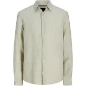 Jack & Jones Jprblalawrence Linen Ls Shirt Sn - Khaki green - XXL