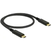 DeLOCK – USB 3.2 Gen 2 (10 Gbps) cable Type-C to Type-C 0.5 m PD 3 A E-M (83042)