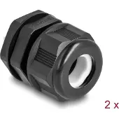 DeLOCK 60471, Musta, Polyamidi, 2 kpl, M20, 9 mm, 3 cm