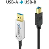 PureLink | FiberX Series | USB-A - USB-B | 3.2 Gen 2 | 15m | Musta