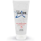 Just Glide Kosteuttava Vesipohjainen Liukuvoide Mansikka 200 ml