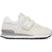 New Balance unisex for kids. PV574V1 Grey 574 Hook & Loop trainers (30.5), Flat, Velcro, Sport, children's fashion