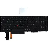 Lenovo Lite-On - Kannettavan tietokoneen korvaava näppäimistö - ClickPadilla, Trackpointilla - taustavalaistu - AZERTY - ranskaksi