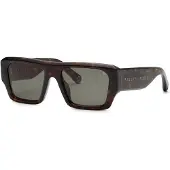 Philipp Plein Aurinkolasit - - SPP144 - Ruskea asetaatti (kiiltävä tummanruskea) - 55 mm - Mies
