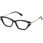 Max mara MM5176 53/14/135 Kiiltävä musta etuosa asetaattia NAISILLE MM5176