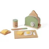 Dantoy Toaster Set Wood In Gift Box - 9 Pcs - Multi/patterned - ONE SIZE