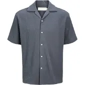Jack & Jones Jjecoba Stripe Resort Shirt Ss Sn - Blue - S