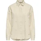 ONLY Onlvera Ls Heart Dnm Shirt Gua - Cream - XS