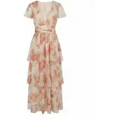 Guido Maria Kretschmer Women Mekko 'Rachel' beige / oranssi / tummanoranssi