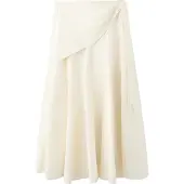 Mango A-Line Skirt With Handkerchief Detail - Cream - 34