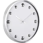 Karlsson seinäkello Shiny Dots white with silver KA5971BK