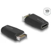 DeLOCK 66059, USB Type-C (USB 3.2 Gen 2), USB Type-A (USB 3.2 Gen 2), Musta