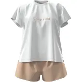 Calvin Klein S/S Tee Short Set - Coral - M