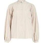 Vila Rouamalia L/S China Collar Shirt - Beige - 36
