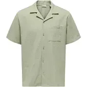 Only & Sons Onskian Life Seersucker Ss Shirt Noos - Green - XS