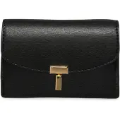 Totême T-Lock Leather Wallet - Black - ONE SIZE