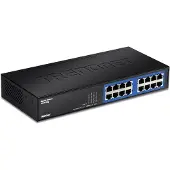 Trendnet TEG-S16DG, Hallitsematon, Täysin kaksipuolinen, Telineasennus