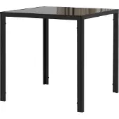 Aosom Ruokapöytä, 4 hengelle, Musta, 75 × 75 × 75 cm