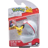 Pokémon Pokomon PKW2659 - Clip'n'Go Pokoball - Pichu & Premier Ball Virallinen Pokoball yksityiskohtaisella 5 cm figuurilla