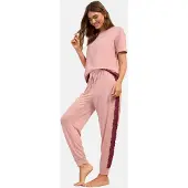 Friends Like These Pyjama roosa / burgundin punainen