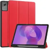 SKALO Trifold Kotelo sopii Lenovo Idea Tab Plus - Punainen
