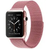 SKALO Milanese Loop Apple Watch SE 3 44mm - Pinkki
