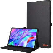 SKALO Kangas Kotelo sopii Lenovo Idea Tab Plus - Musta