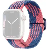 SKALO Punottu -ranneke Apple Watch SE 3 40mm - Pinkki-Sininen