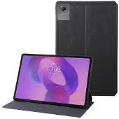 SKALO PU-Nahka Kotelo sopii Lenovo Idea Tab Plus - Musta