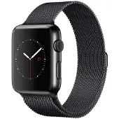 SKALO Milanese Loop Apple Watch Ultra 3 49mm - Musta