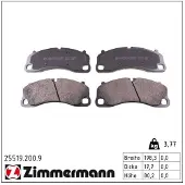 ZIMMERMANN Jarrupalasarja (4kpl), levyjarru 25519.200.9