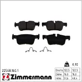 ZIMMERMANN Jarrupalasarja (4kpl), levyjarru 22568.160.1
