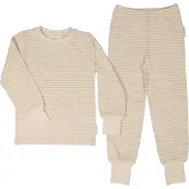Geggamoja Two Pcs Pyjamas Classic - Beige - 98-104