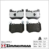ZIMMERMANN Jarrupalasarja (4kpl), levyjarru 26443.975.1