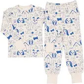 Geggamoja Bamboo Two Piece Pyjamas - Cream - 86/92