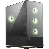 MSI MAG PANO 110R PZ, Midi Tower, PC, Musta, ATX, mikro ATX, Mini-ATX, Karkaistu lasi, Pelaaminen (306-7G28R21-JA4)