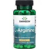 Swanson Health , L-Arginiini, 500 mg, 100 Pillereitä