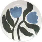 Broste Copenhagen Dora Plate - Multi/patterned - H 2.2CM