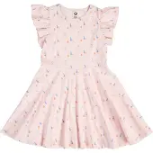 Müsli Picnic Frill S/S Swing Dress - Pink - 110