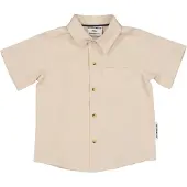 Geggamoja Linen Shirt Blue - Beige - 146/152