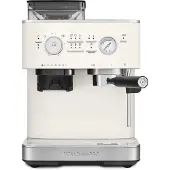 KitchenAid puoliautomaattinen espressokone kahvimyllyllä, 5KES6551, valkoinen