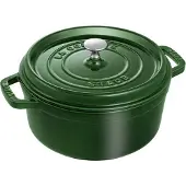 Staub La Cocotte pyöreä pata valurauta 3,8 L. Basilikanvihreä