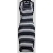 Ralph Lauren Yd Striped Ponte-Knt-Dresses - Navy - 46