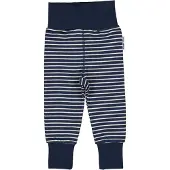 Geggamoja Baby Pants Navy Beige Stripe - Navy - 86/92