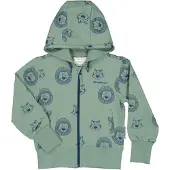 Geggamoja College Hoodie Green Tiger - Green - 74/80