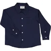 Geggamoja Linen Shirt L.s - Navy - 86/92