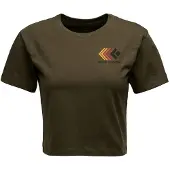 Black Diamond W Faded Crop Ss Tee Dark Moss - S